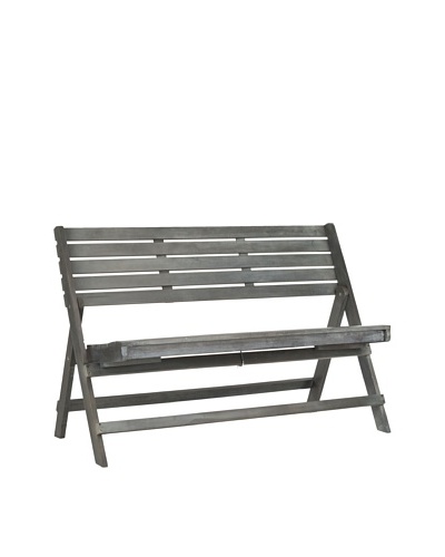 Safavieh Luca Folding Bench [Ash Grey]