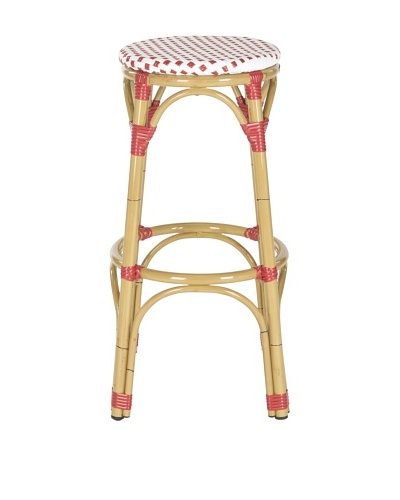 Safavieh Kipnuk Indoor/Outdoor Stool, Red & White