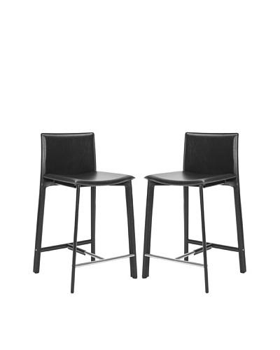 Safavieh Set of 2 Janet 24 Counter Stools, Black