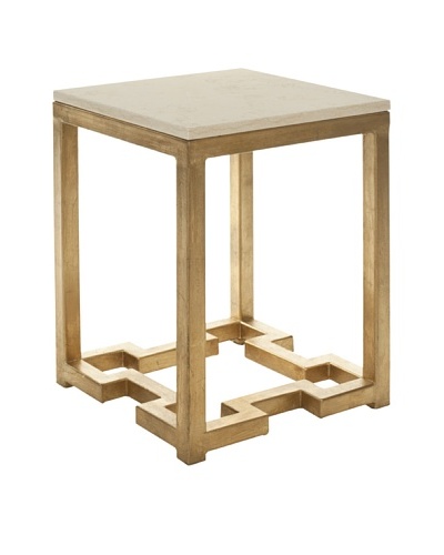 Safavieh Ray Accent Table, Ivory/Gold