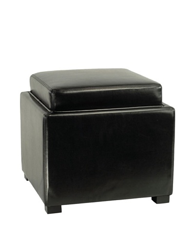 Safavieh Bobbi Tray Storage Ottoman, Black