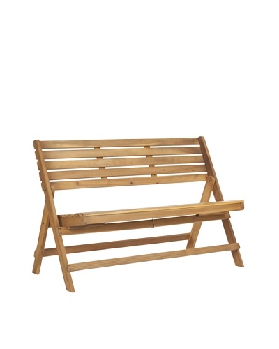 Safavieh Luca Folding Bench, Teak