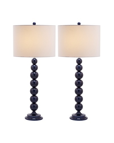 Safavieh Jenna Stacked Ball Lamp, Set Of 2, Navy