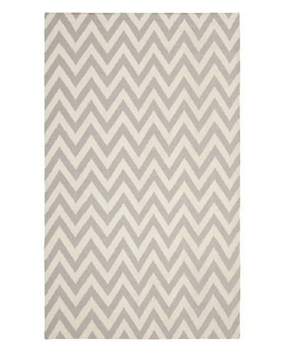 Safavieh Dhurries Flatweave Rug, Grey/Ivory, 11' x 15'