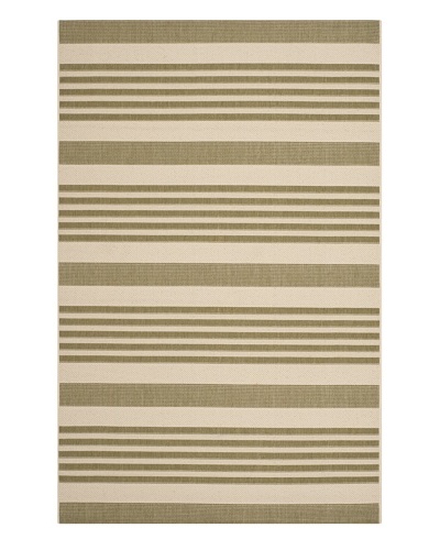 Safavieh Courtyard Indoor/Outdoor Rug, Green/Beige, 2' 3 x 6' 7 Runner