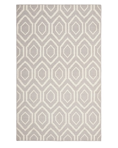 Safavieh Dhurries Flatweave Rug, Grey/Ivory, 11′ x 15′