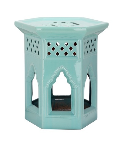 Safavieh Moroccan Garden Stool, Light Aqua