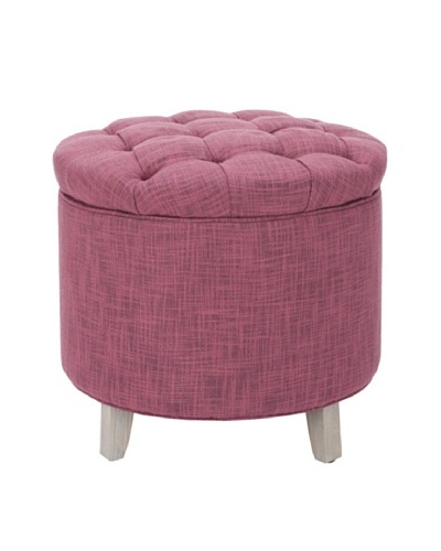 Safavieh Amelia Tufted Storage Ottoman, Rose