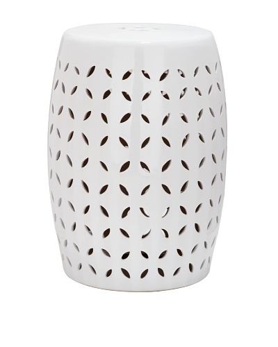 Safavieh Lattice Petal Garden Stool, White