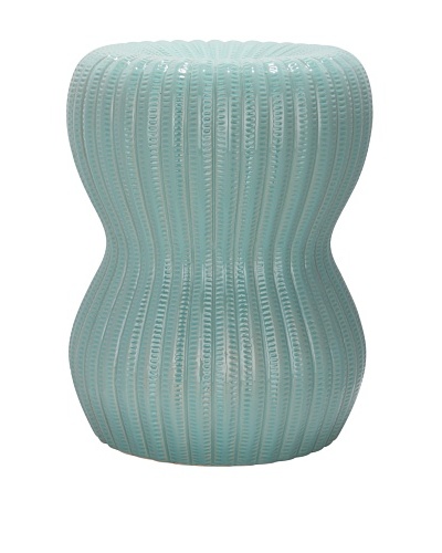 Safavieh Hour Glass Garden Stool, Light Aqua