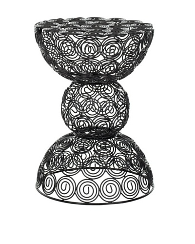 Safavieh Maggie Steelworks Iron Wire Swirls Stool, Black