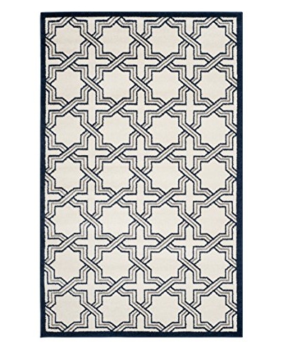 Safavieh Amherst Indoor/Outdoor Rug, Ivory/Navy, 2' 6 x 4'