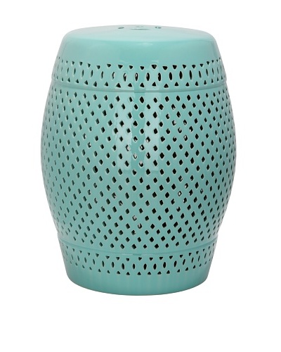 Safavieh Diamond Garden Stool, Robins Egg Blue