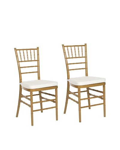 Safavieh Set of 2 Carly Side Chair, Gold