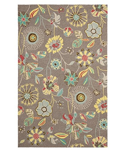 Safavieh Four Seasons Indoor/Outdoor Rug, Grey/Blue, 6' Square