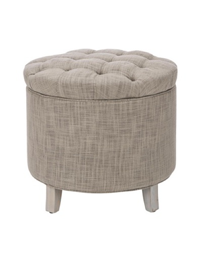 Safavieh Amelia Tufted Storage Ottoman, Stone