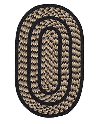 Safavieh Braided Rug, Beige/Black, 8' x 10' Oval