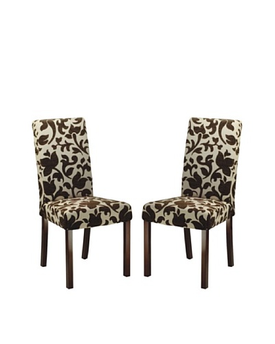 Safavieh Set of 2 Parsons Dining Chairs, Floral Print