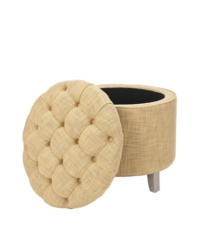 Safavieh Amelia Tufted Storage Ottoman, GoldAs You See