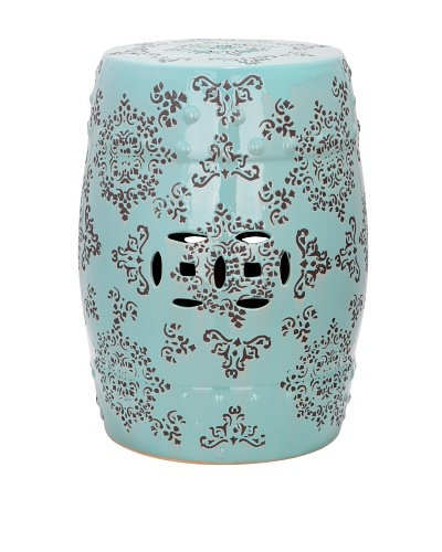 Safavieh Medallion Garden Stool, Robins Egg Blue