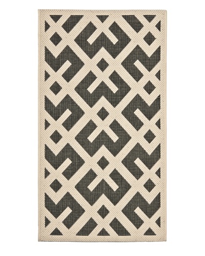 Safavieh Courtyard Indoor/Outdoor Rug [Black/Beige]