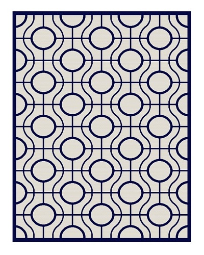 Safavieh Courtyard Indoor/Outdoor Rug, Beige/Navy, 2' 3 x 6' 7 Runner
