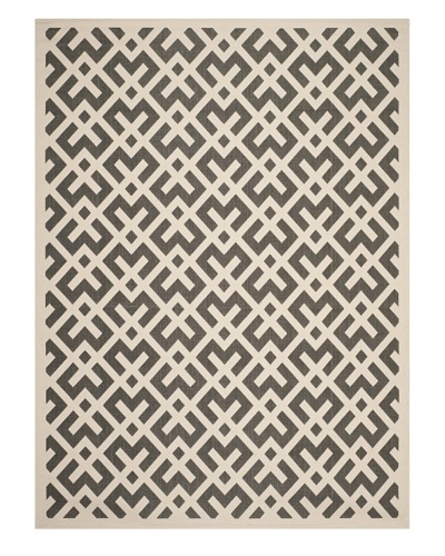 Safavieh Courtyard Indoor/Outdoor Rug, Beige/Black, 8′ x 11′