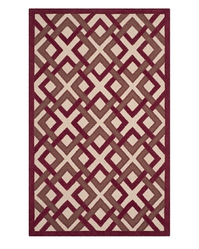 Safavieh Martha Stewart Woven Lattice Rug, Ivory/Red, 3' x 5'