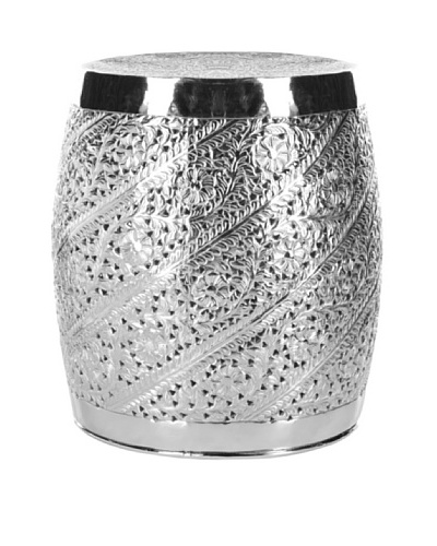 Safavieh Home Collection Eden Nickel Plated Steelworks Etched Iron Stool