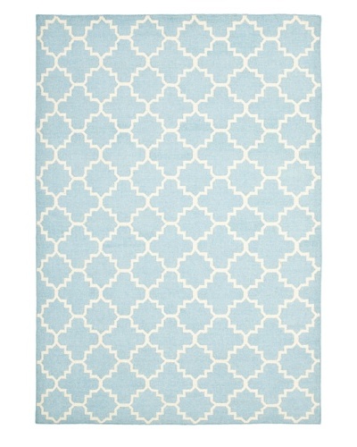 Safavieh Dhurries Flatweave Rug, Light Blue/Ivory, 11′ x 15′