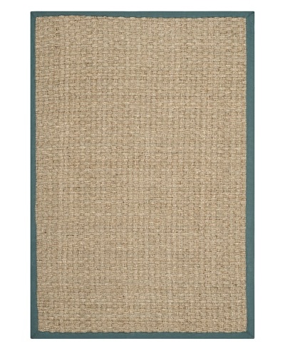 Safavieh Natural Fiber Rug, Natural/Light Blue, 2′ 6″ x 4′