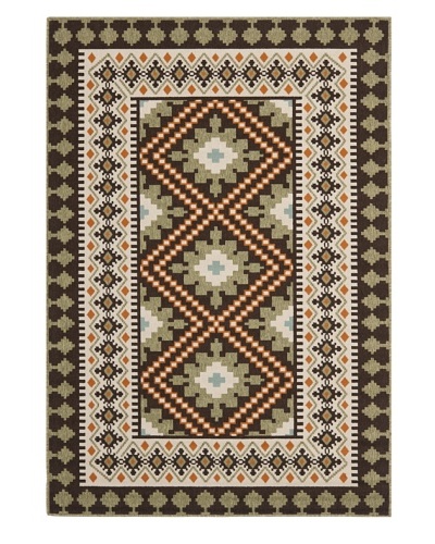 Safavieh Veranda Indoor/Outdoor Rug, Chocolate/Terracotta, 2' 7 x 5'