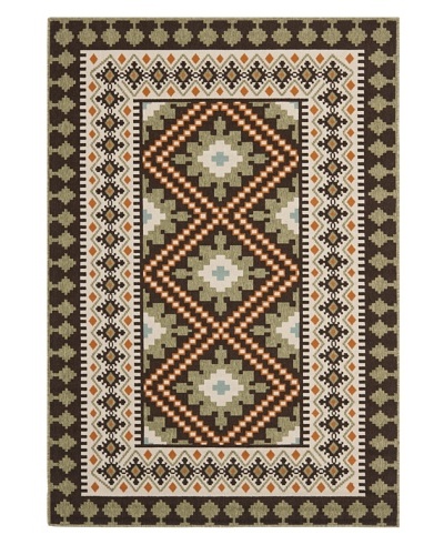 Safavieh Veranda Indoor/Outdoor Rug, Chocolate/Terracotta, 2' 7 x 5'