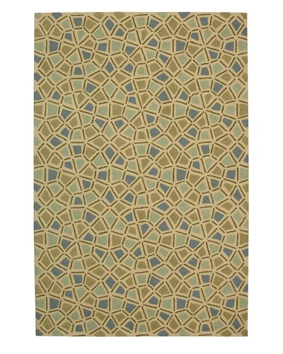 Safavieh Martha Stewart Spring Wheel Mosaic Rug, Milk Pail Blue, 3' 9 x 5' 9
