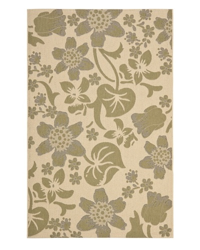 Safavieh Courtyard Indoor/Outdoor Rug [Cream/Green]