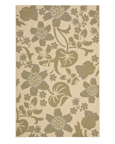 Safavieh Courtyard Indoor/Outdoor Rug [Cream/Green]