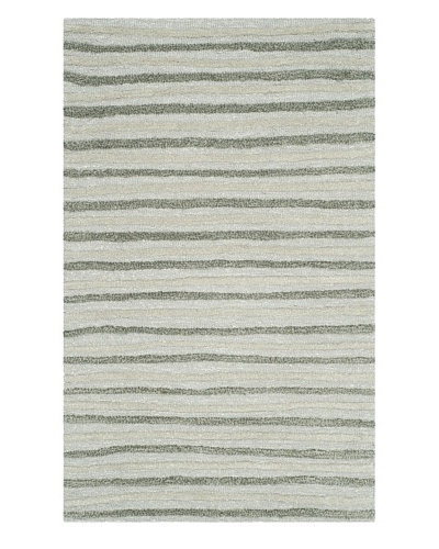 Safavieh Martha Stewart Hand Drawn Stripe Rug, Nmbus Cloud Gray, 8' x 10'