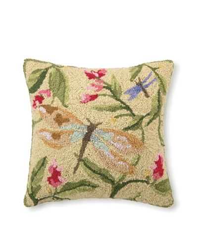 Sally Eckman Roberts Dragonfly Dance 16 x 16 Hook Pillow