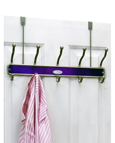 Samsonite Satin Nickel & Lavender 10 Hook Door Hanger