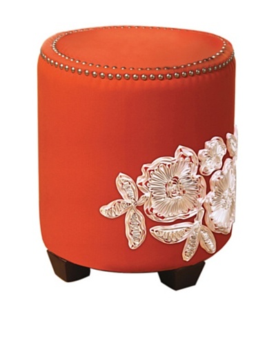 Sandy Wilson Ikat Ottoman, Orange