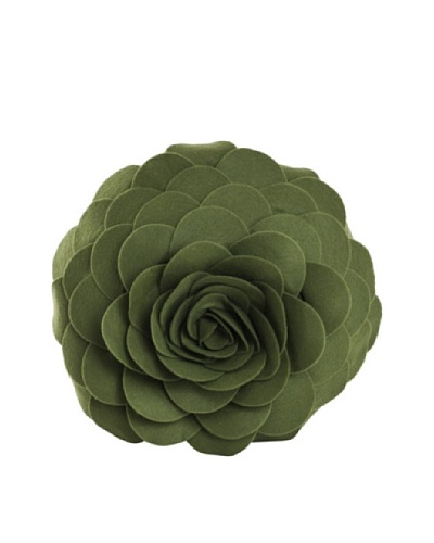 Saro Lifestyle Kiwi Flower Pillow