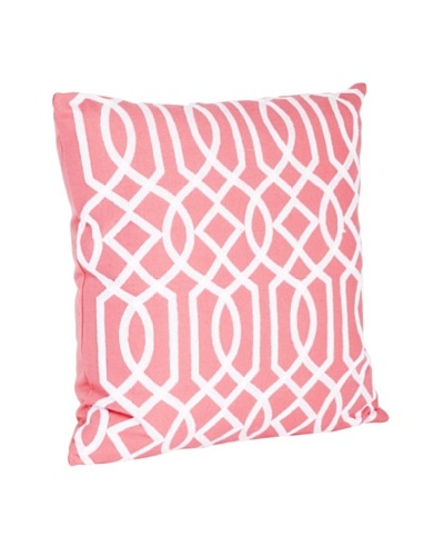 Saro Lifestyle Coral Embroidered Design Pillow