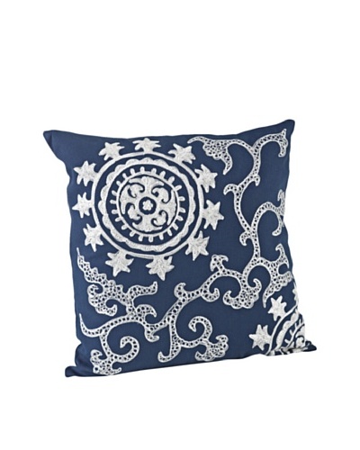Saro Lifestyle Cobalt Blue Callisto Square Pillow
