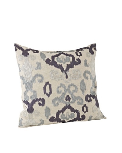 Saro Lifestyle Aqua Lily Anna Square Pillow