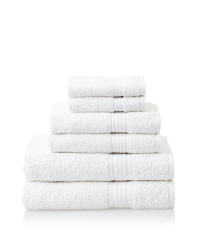 Savannah by Chortex 6-Piece Bath Towel Set, White