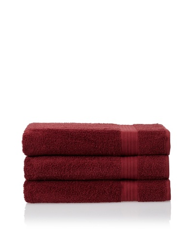 Savannah by Chortex 3 Piece Bath Sheet Set, Claret