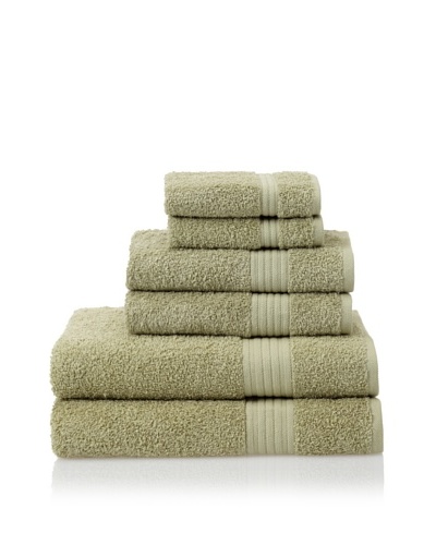 Savannah by Chortex 6 Piece Towel Set, Green