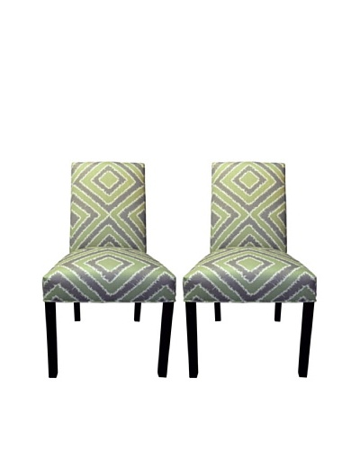 Sole Designs Straight Back Pair of Dining Chairs, Nouveau Amethyst