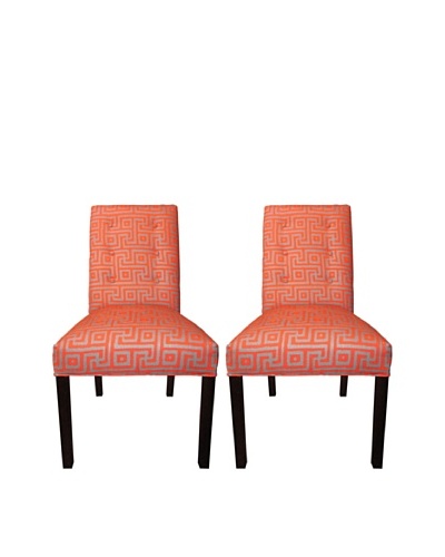 Sole Designs Kacey 6 Button Tufted Pair of Dining Chairs, Greece Atomic