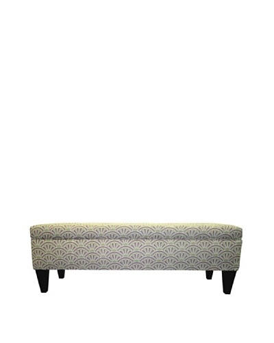 Sole Designs Brooke 10 Button Tufted Storage Bench, Bonjour Amethyst